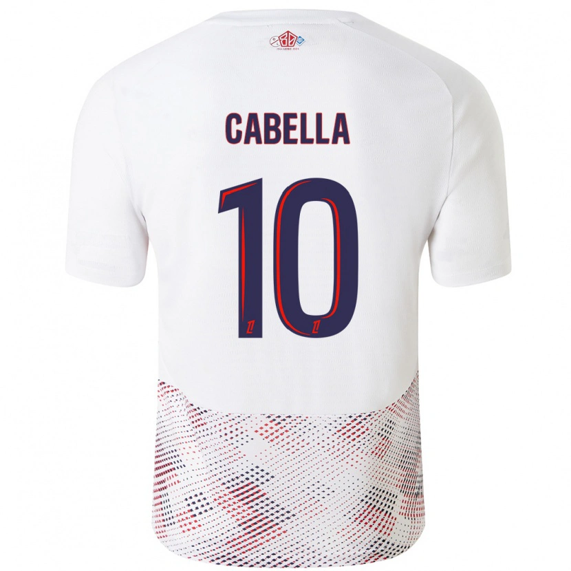 Danxen Kvinder Rémy Cabella #10 Hvid Kongeblå Udebane Spillertrøjer 2024/25 Trøje T-Shirt