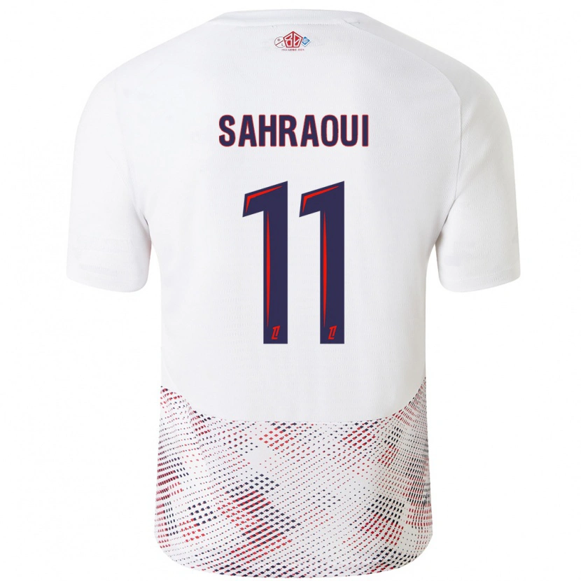 Danxen Kvinder Osame Sahraoui #11 Hvid Kongeblå Udebane Spillertrøjer 2024/25 Trøje T-Shirt