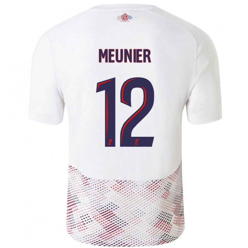 Danxen Kvinder Thomas Meunier #12 Hvid Kongeblå Udebane Spillertrøjer 2024/25 Trøje T-Shirt
