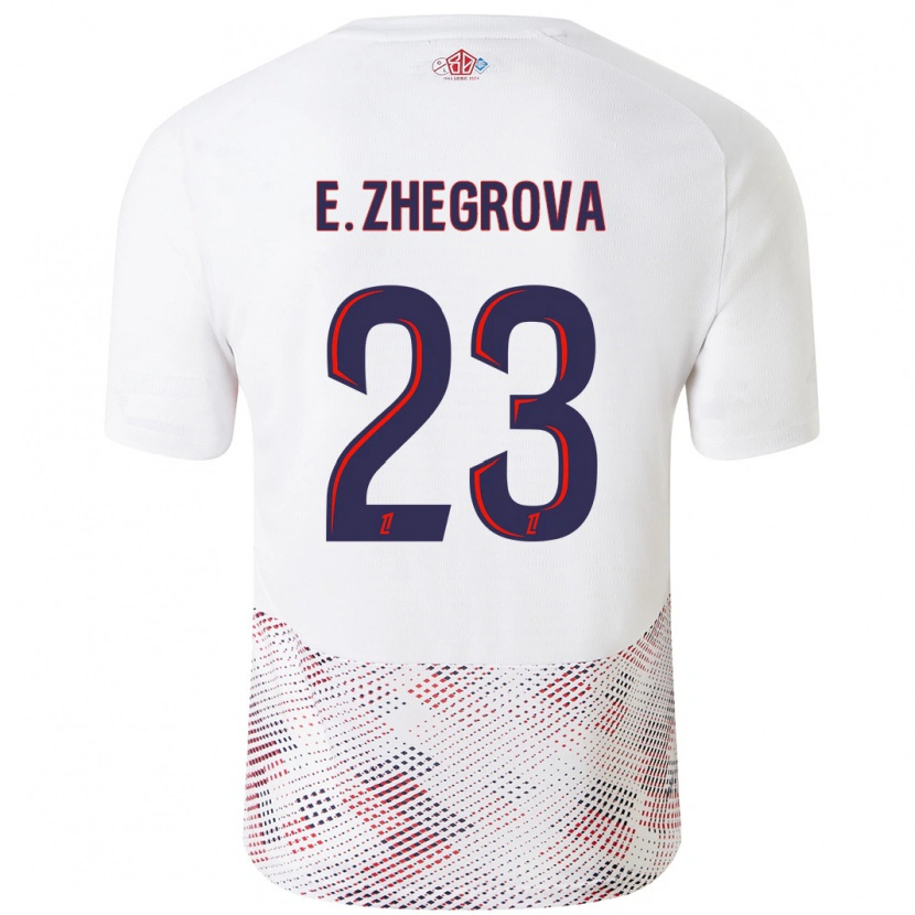 Danxen Kvinder Edon Zhegrova #23 Hvid Kongeblå Udebane Spillertrøjer 2024/25 Trøje T-Shirt