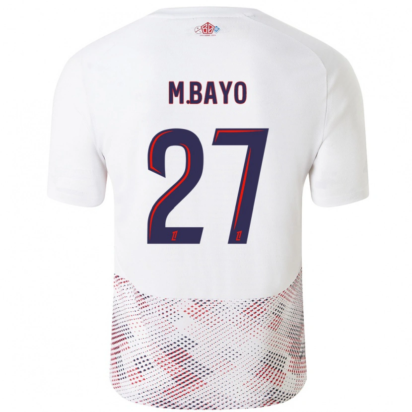 Danxen Kvinder Mohamed Bayo #27 Hvid Kongeblå Udebane Spillertrøjer 2024/25 Trøje T-Shirt