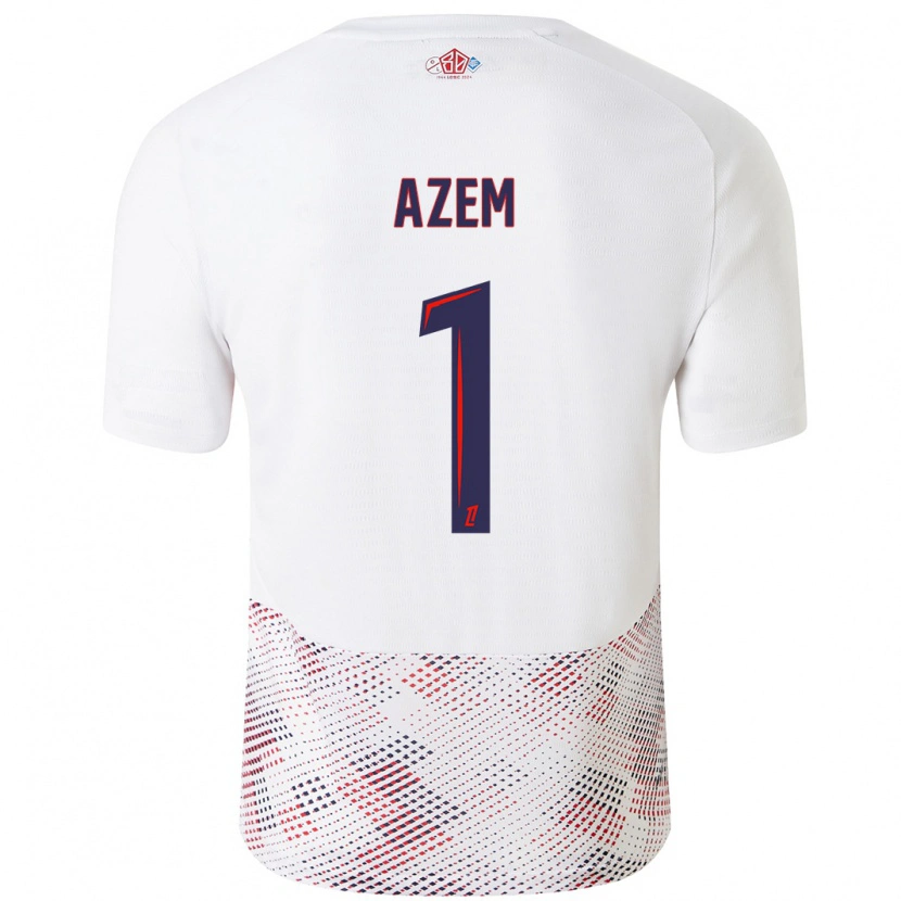 Danxen Kvinder Floriane Azem #1 Hvid Kongeblå Udebane Spillertrøjer 2024/25 Trøje T-Shirt