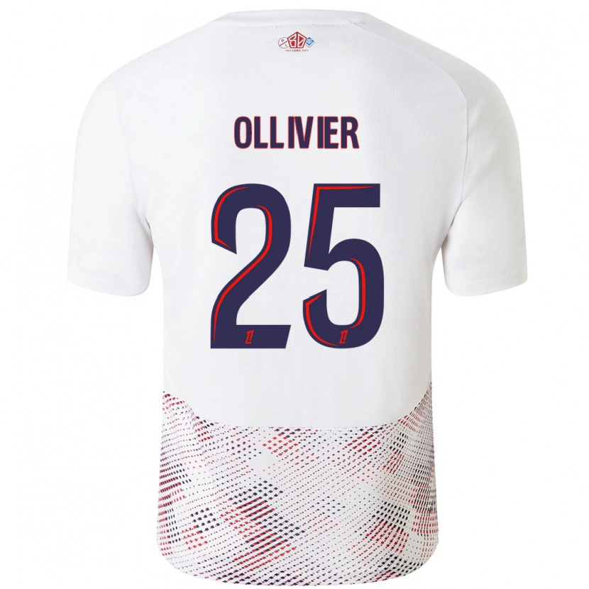 Danxen Kvinder Agathe Ollivier #25 Hvid Kongeblå Udebane Spillertrøjer 2024/25 Trøje T-Shirt