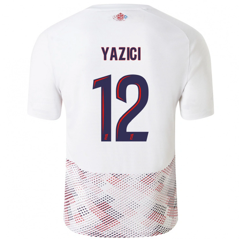 Danxen Kvinder Yusuf Yazici #12 Hvid Kongeblå Udebane Spillertrøjer 2024/25 Trøje T-Shirt