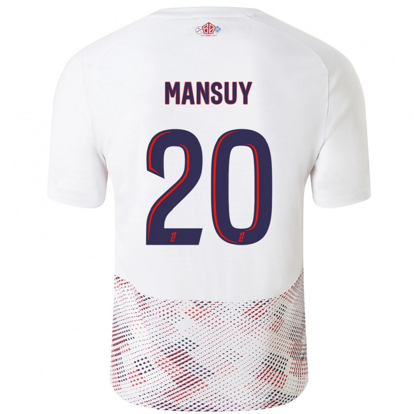 Danxen Kvinder Heloise Mansuy #20 Hvid Kongeblå Udebane Spillertrøjer 2024/25 Trøje T-Shirt