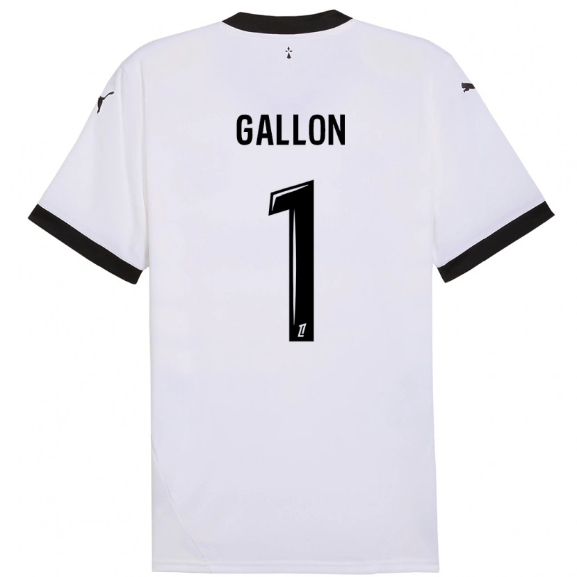 Danxen Kvinder Gauthier Gallon #1 Hvid Sort Udebane Spillertrøjer 2024/25 Trøje T-Shirt