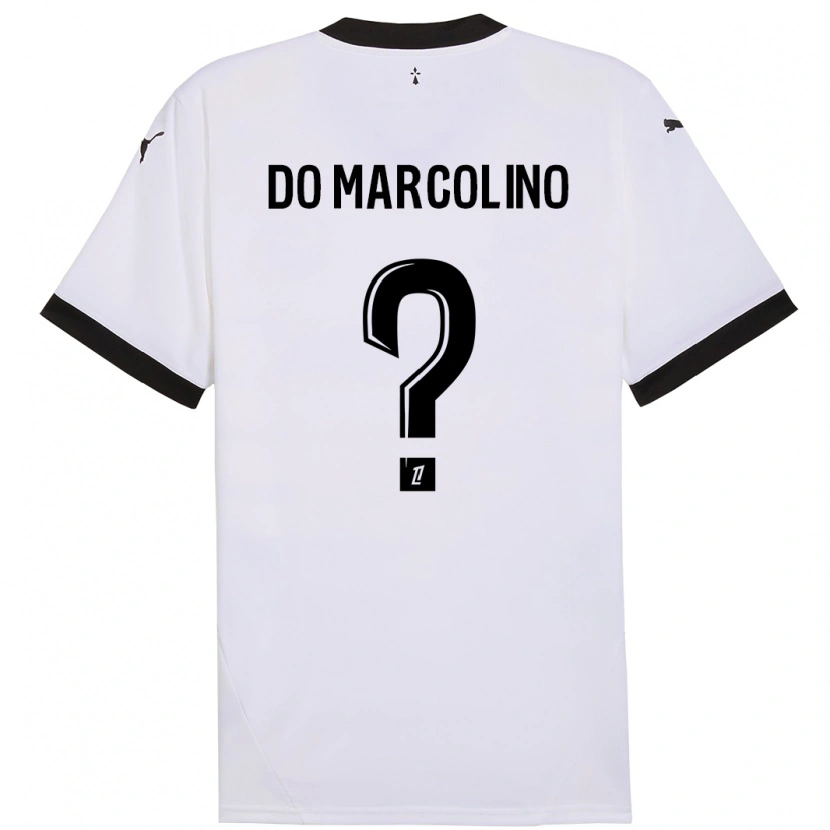 Danxen Kvinder Arsène Do Marcolino #0 Hvid Sort Udebane Spillertrøjer 2024/25 Trøje T-Shirt
