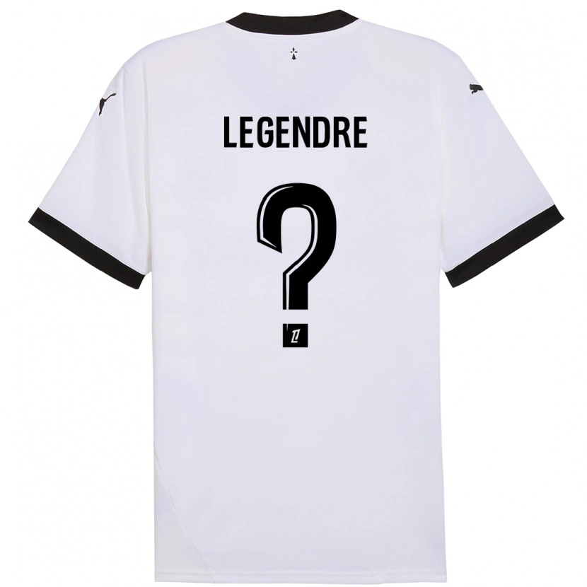 Danxen Kvinder Elias Legendre Quiñonez #0 Hvid Sort Udebane Spillertrøjer 2024/25 Trøje T-Shirt