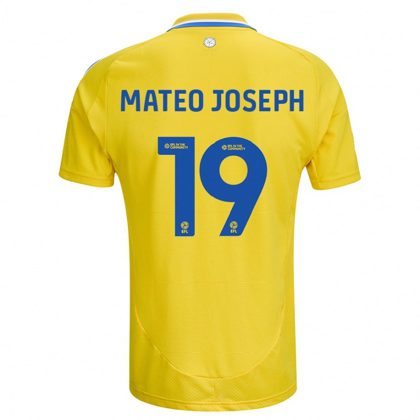 Danxen Kvinder Mateo Joseph #19 Gul Blå Udebane Spillertrøjer 2024/25 Trøje T-Shirt