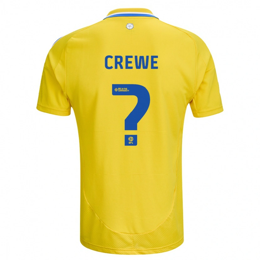 Danxen Kvinder Charlie Crew #0 Gul Blå Udebane Spillertrøjer 2024/25 Trøje T-Shirt