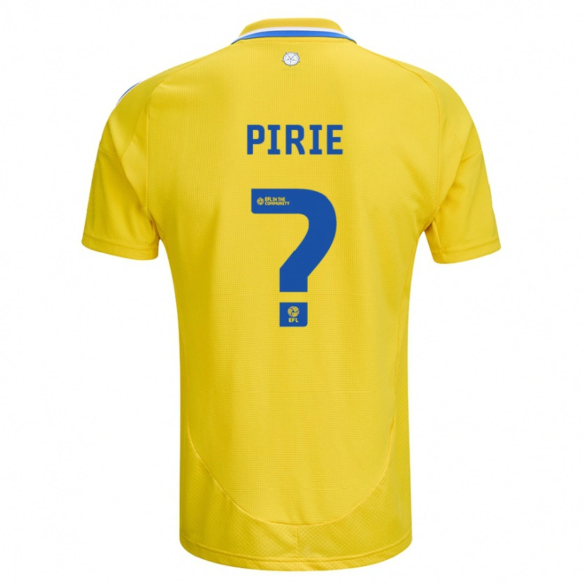 Danxen Kvinder Lewis Pirie #0 Gul Blå Udebane Spillertrøjer 2024/25 Trøje T-Shirt