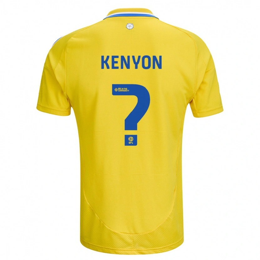 Danxen Kvinder George Kenyon #0 Gul Blå Udebane Spillertrøjer 2024/25 Trøje T-Shirt