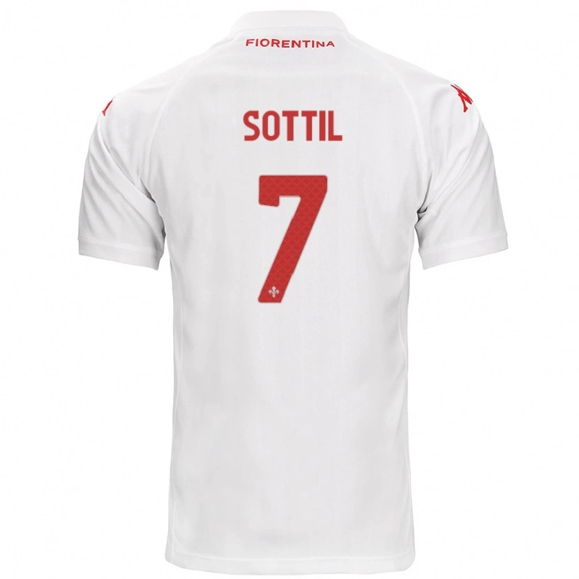 Danxen Kvinder Riccardo Sottil #7 Hvid Udebane Spillertrøjer 2024/25 Trøje T-Shirt