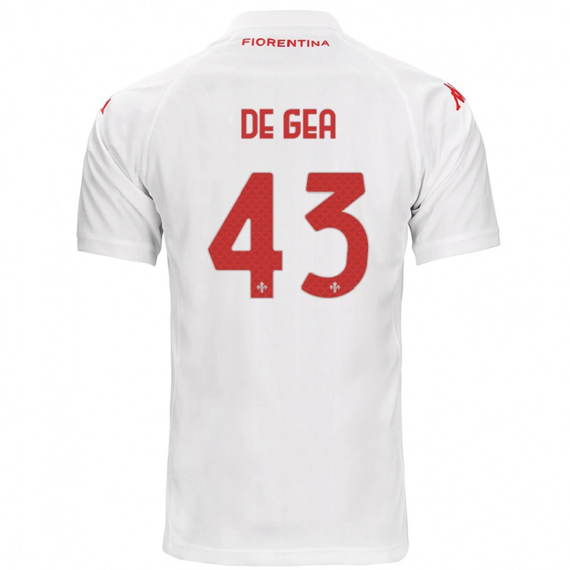 Danxen Kvinder David De Gea #43 Hvid Udebane Spillertrøjer 2024/25 Trøje T-Shirt