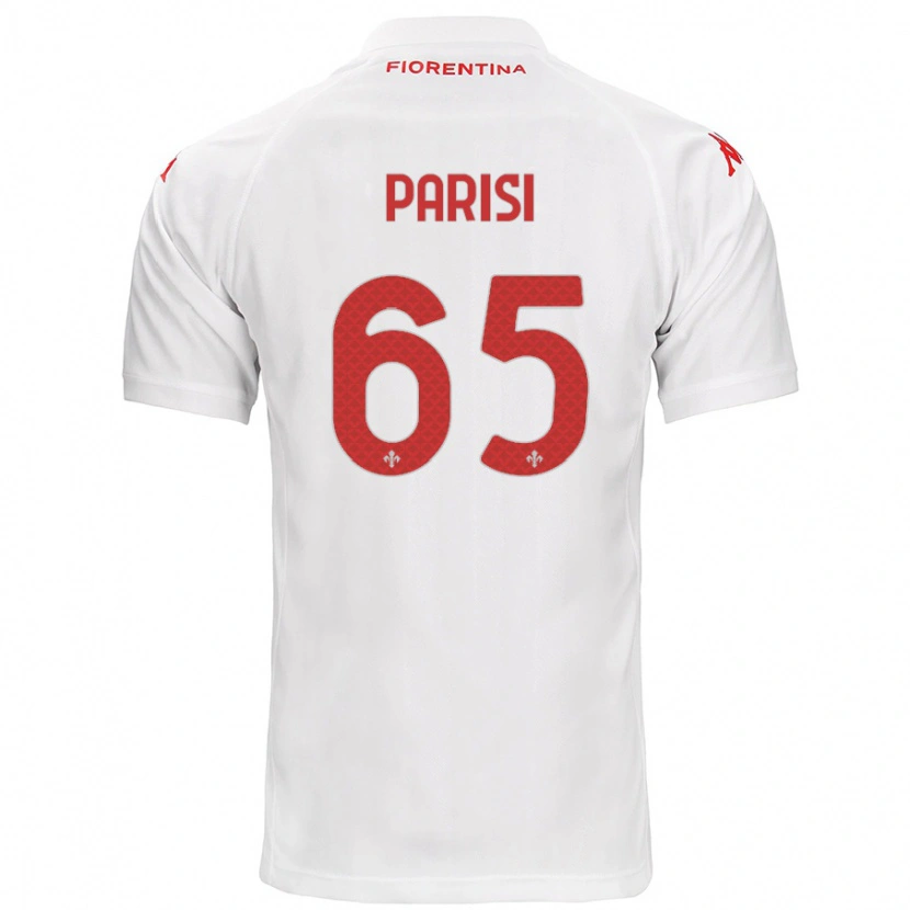 Danxen Kvinder Fabiano Parisi #65 Hvid Udebane Spillertrøjer 2024/25 Trøje T-Shirt