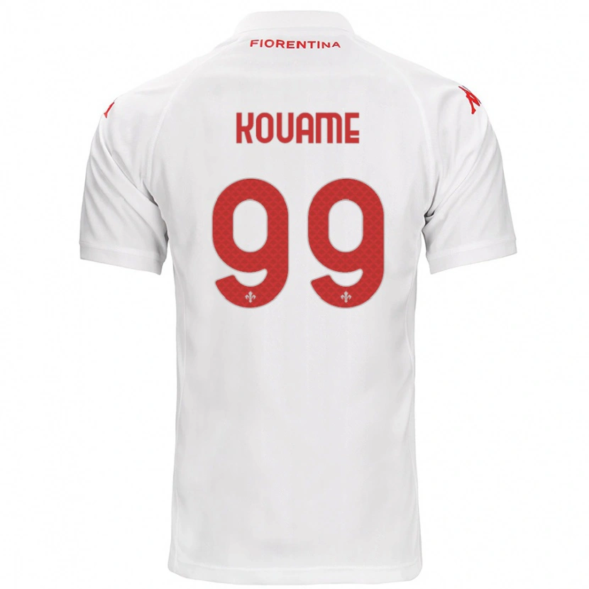 Danxen Kvinder Christian Kouamé #99 Hvid Udebane Spillertrøjer 2024/25 Trøje T-Shirt