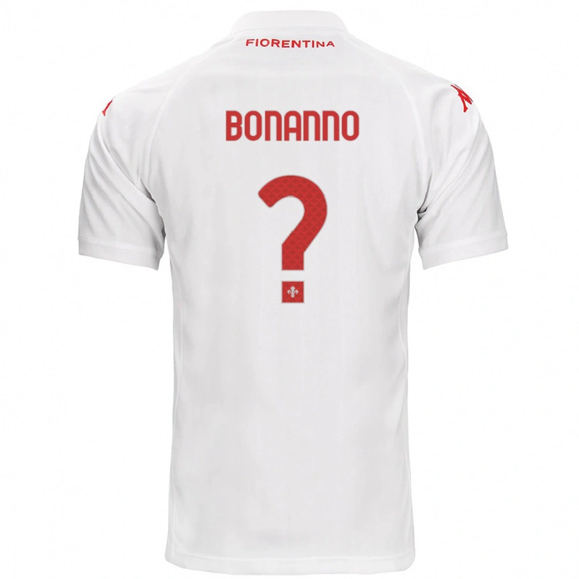 Danxen Kvinder Piergiorgio Bonanno #0 Hvid Udebane Spillertrøjer 2024/25 Trøje T-Shirt