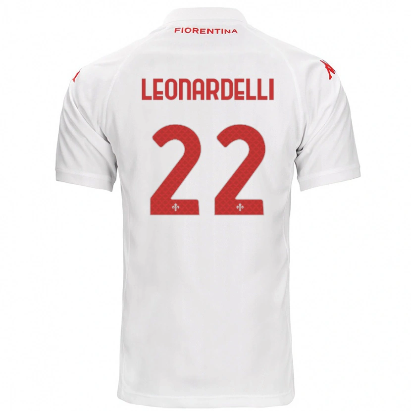 Danxen Kvinder Pietro Leonardelli #22 Hvid Udebane Spillertrøjer 2024/25 Trøje T-Shirt