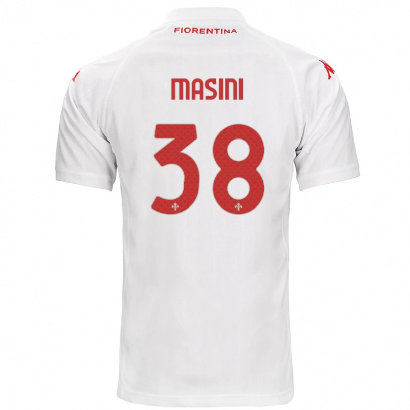 Danxen Kvinder Linda Masini #38 Hvid Udebane Spillertrøjer 2024/25 Trøje T-Shirt