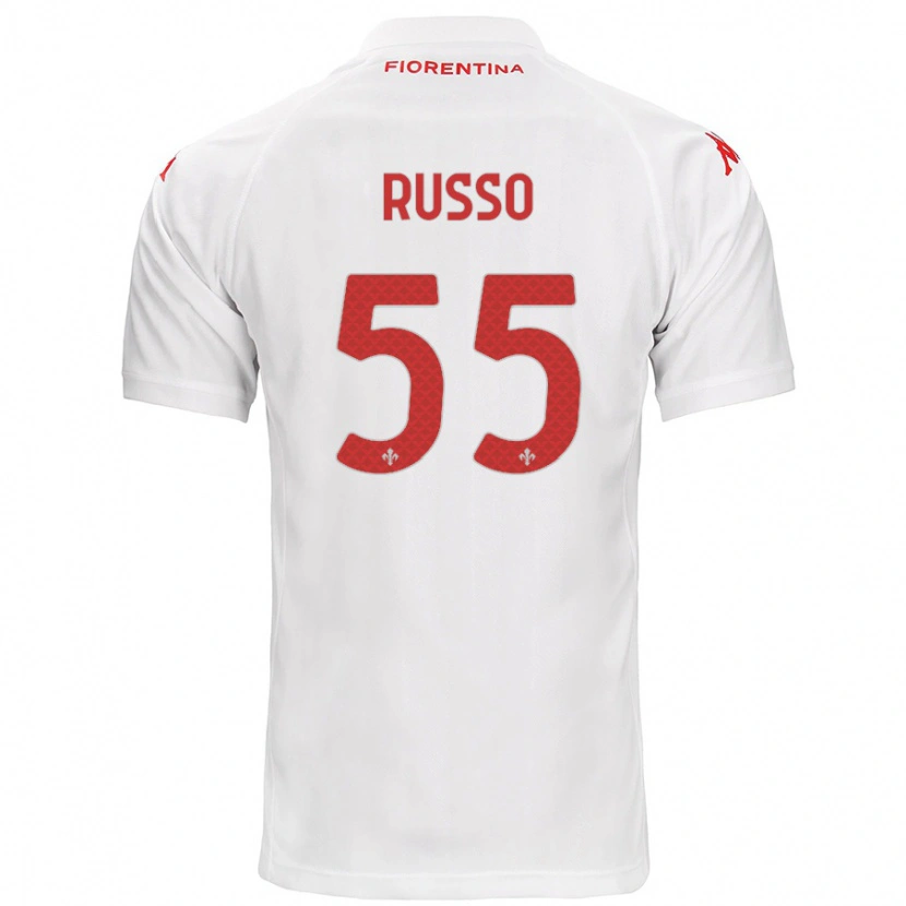 Danxen Kvinder Federica Russo #55 Hvid Udebane Spillertrøjer 2024/25 Trøje T-Shirt