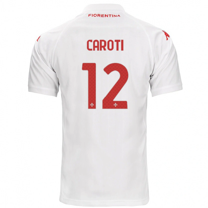 Danxen Kvinder Filippo Caroti #12 Hvid Udebane Spillertrøjer 2024/25 Trøje T-Shirt