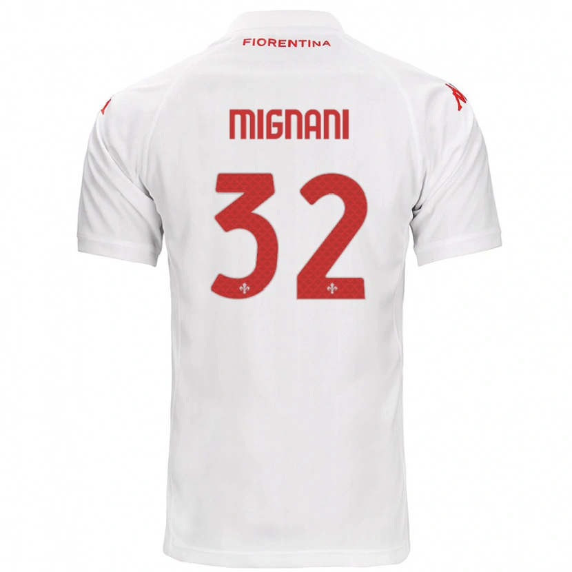 Danxen Kvinder Carlo Mignani #32 Hvid Udebane Spillertrøjer 2024/25 Trøje T-Shirt