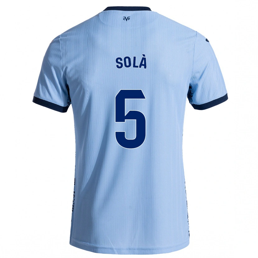 Danxen Kvinder Arnau Solà #5 Himmelblå Udebane Spillertrøjer 2024/25 Trøje T-Shirt