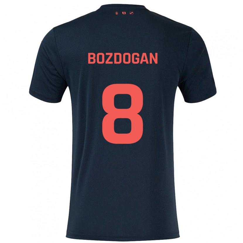 Danxen Kvinder Can Bozdogan #8 Sort Rød Udebane Spillertrøjer 2024/25 Trøje T-Shirt