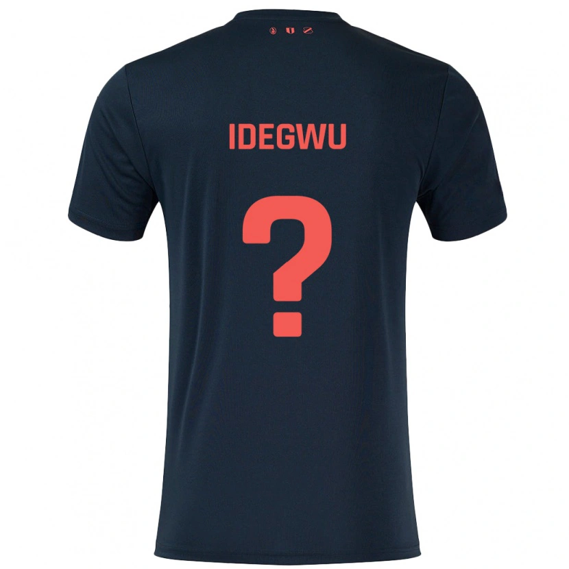 Danxen Kvinder Kelechi Idegwu #0 Sort Rød Udebane Spillertrøjer 2024/25 Trøje T-Shirt