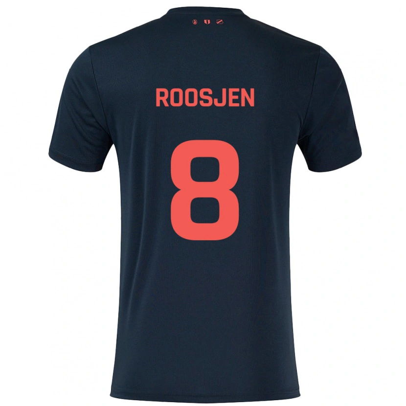 Danxen Kvinder Judith Roosjen #8 Sort Rød Udebane Spillertrøjer 2024/25 Trøje T-Shirt