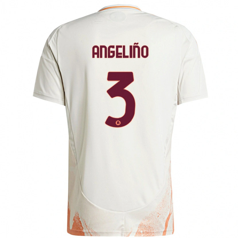 Danxen Kvinder Angeliño #3 Creme Hvid Orange Udebane Spillertrøjer 2024/25 Trøje T-Shirt