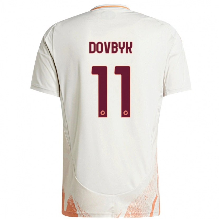 Danxen Kvinder Artem Dovbyk #11 Creme Hvid Orange Udebane Spillertrøjer 2024/25 Trøje T-Shirt