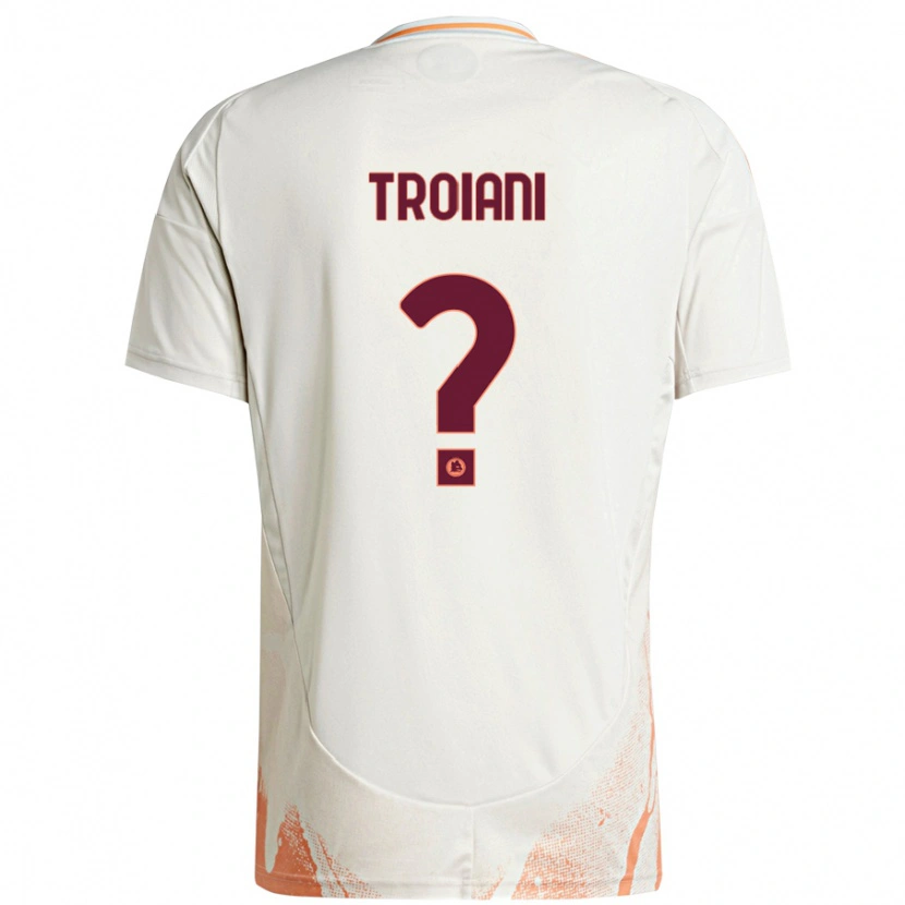 Danxen Kvinder Nicolò Troiani #0 Creme Hvid Orange Udebane Spillertrøjer 2024/25 Trøje T-Shirt