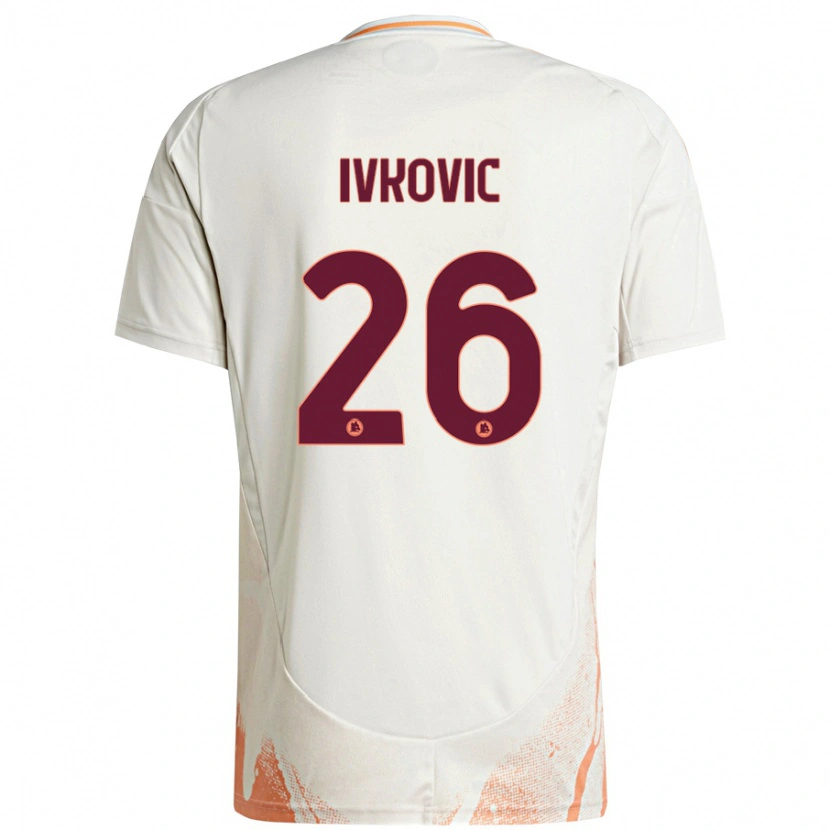 Danxen Kvinder Mate Ivkovic #26 Creme Hvid Orange Udebane Spillertrøjer 2024/25 Trøje T-Shirt