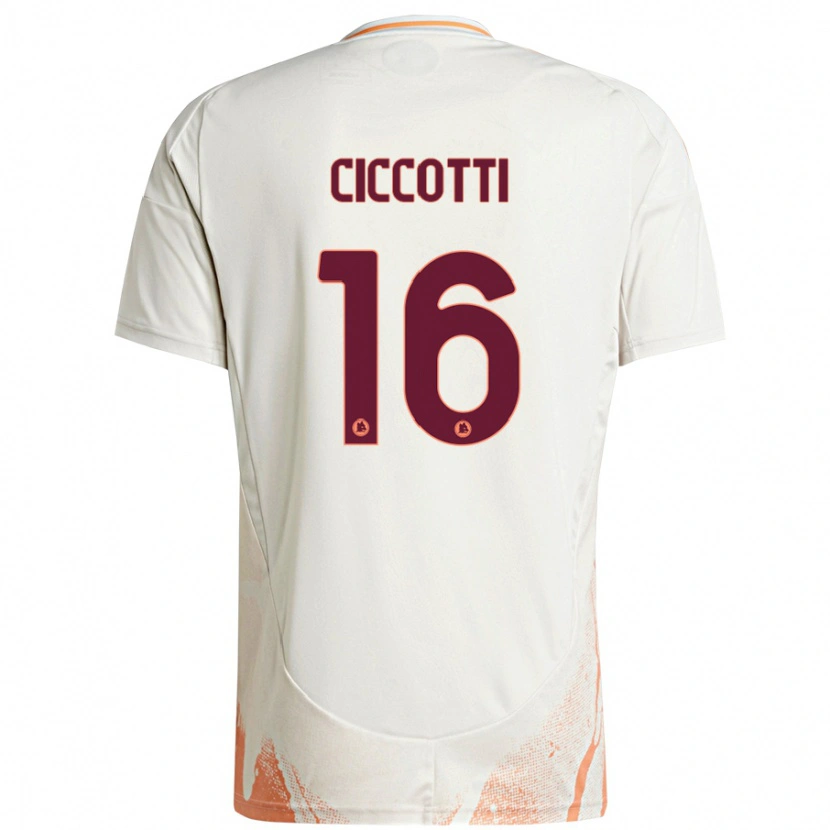 Danxen Kvinder Claudia Ciccotti #16 Creme Hvid Orange Udebane Spillertrøjer 2024/25 Trøje T-Shirt