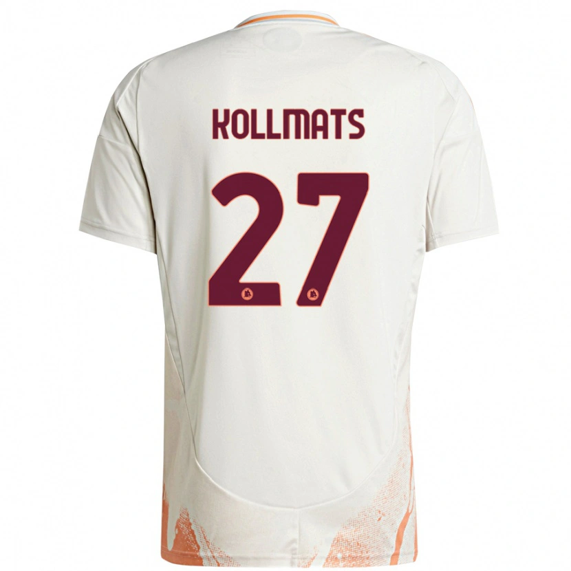 Danxen Kvinder Beata Kollmats #27 Creme Hvid Orange Udebane Spillertrøjer 2024/25 Trøje T-Shirt