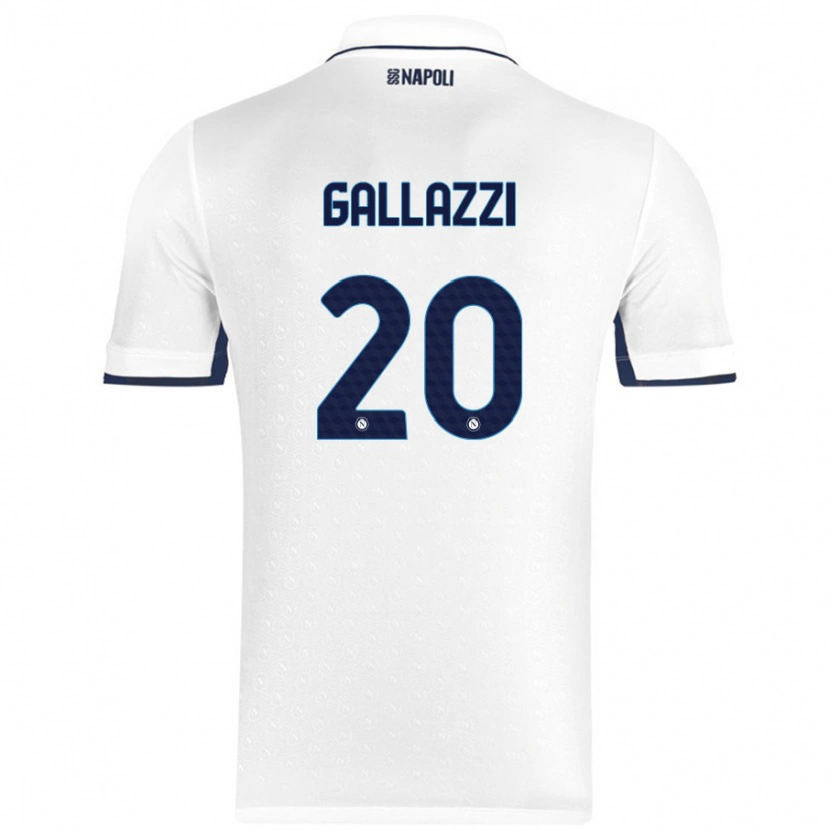 Danxen Kvinder Valentina Gallazzi #20 Hvid Kongeblå Udebane Spillertrøjer 2024/25 Trøje T-Shirt