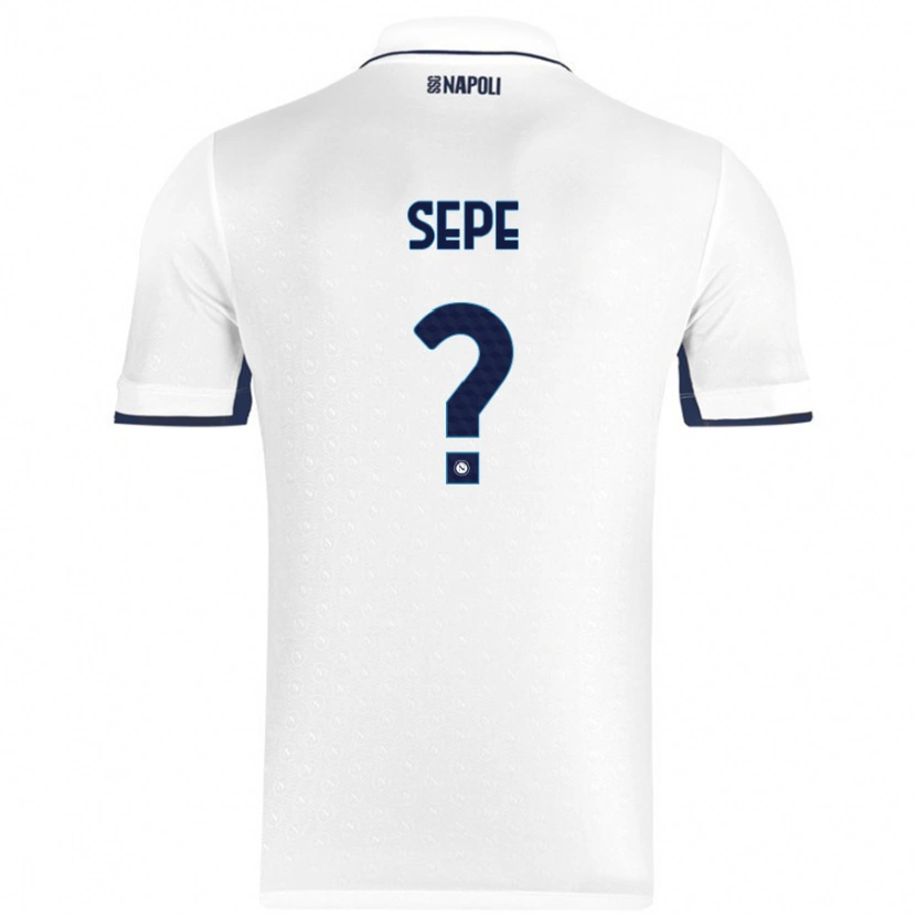 Danxen Kvinder Mauro Sepe #0 Hvid Kongeblå Udebane Spillertrøjer 2024/25 Trøje T-Shirt