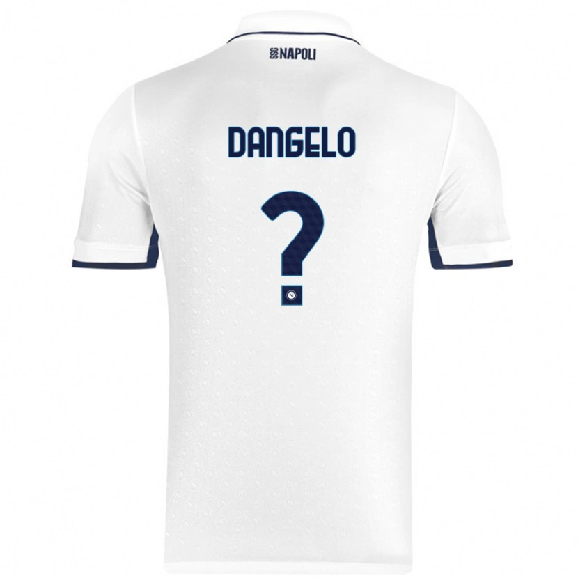 Danxen Kvinder Raffaele Dangelo #0 Hvid Kongeblå Udebane Spillertrøjer 2024/25 Trøje T-Shirt