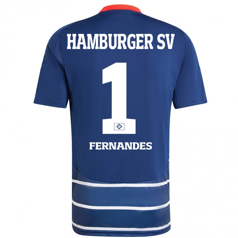 Danxen Kvinder Daniel Heuer Fernandes #1 Mørkeblå Udebane Spillertrøjer 2024/25 Trøje T-Shirt