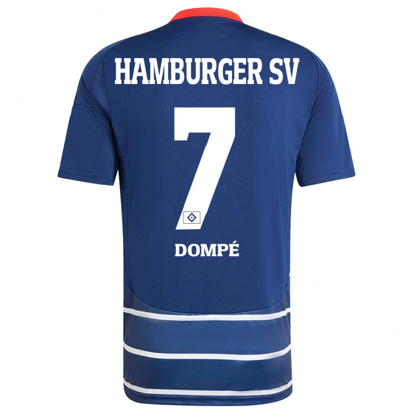 Danxen Kvinder Jean-Luc Dompé #7 Mørkeblå Udebane Spillertrøjer 2024/25 Trøje T-Shirt
