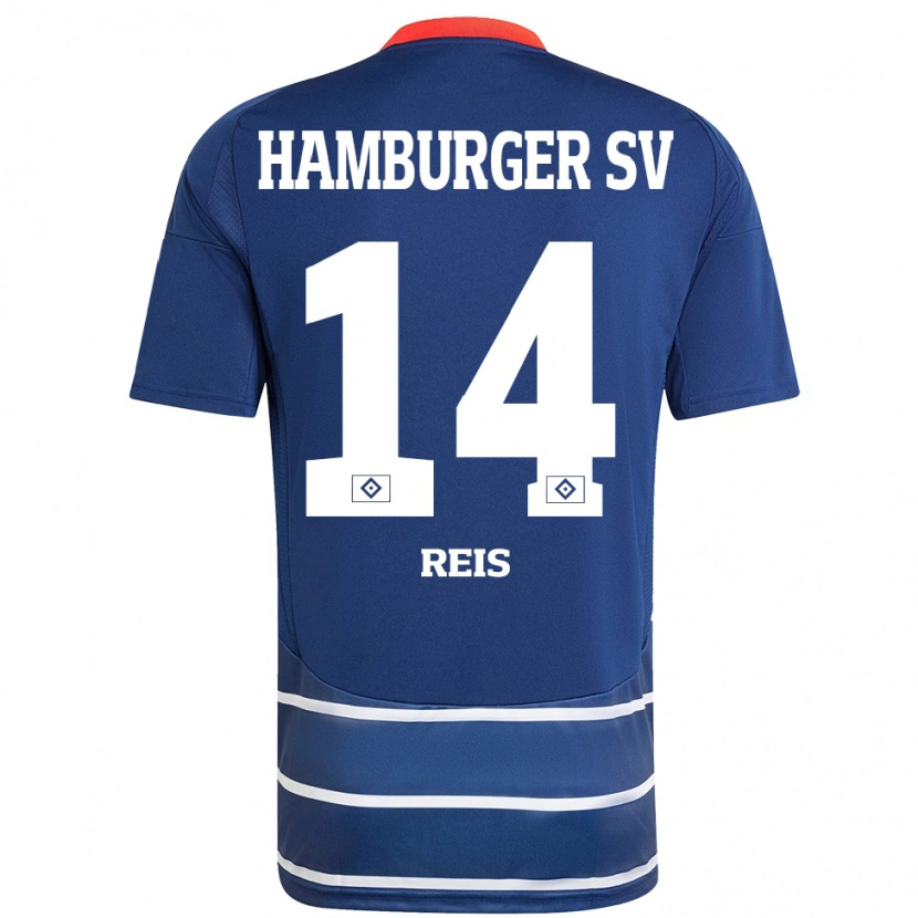 Danxen Kvinder Ludovit Reis #14 Mørkeblå Udebane Spillertrøjer 2024/25 Trøje T-Shirt