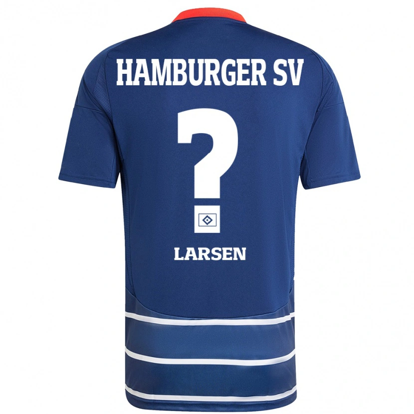 Danxen Kvinder Yannik Larsen #0 Mørkeblå Udebane Spillertrøjer 2024/25 Trøje T-Shirt