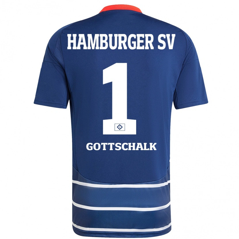Danxen Kvinder Juri Gottschalk #1 Mørkeblå Udebane Spillertrøjer 2024/25 Trøje T-Shirt