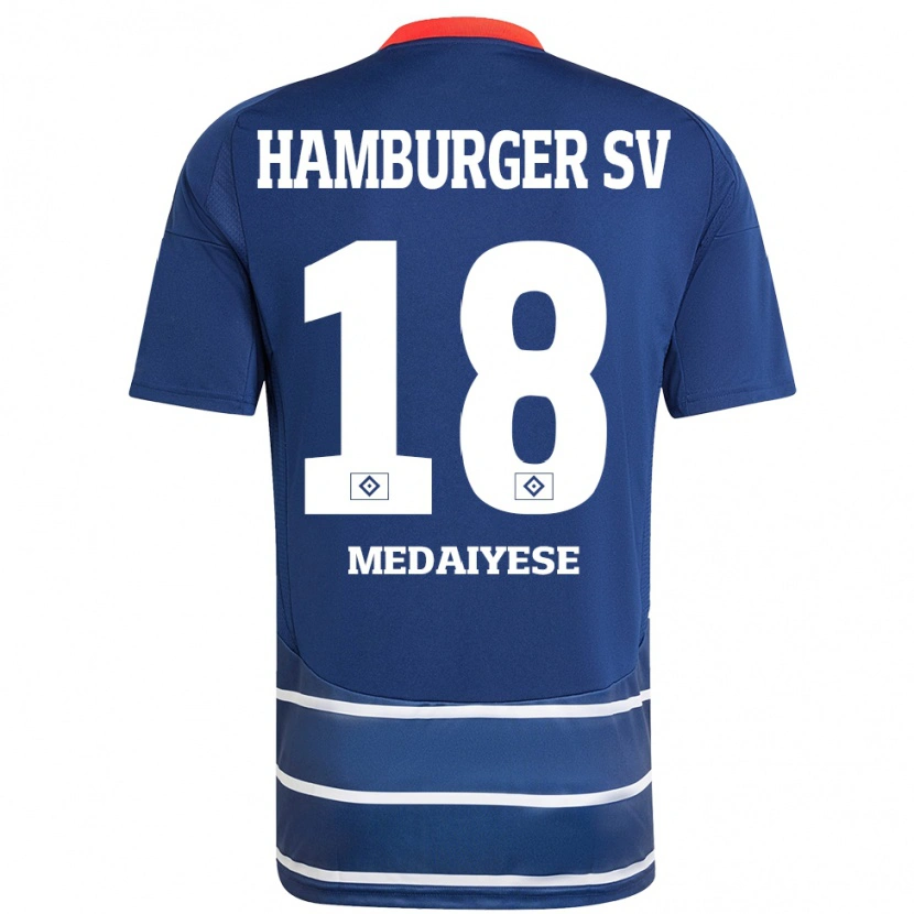 Danxen Kvinder Olamide Medaiyese #18 Mørkeblå Udebane Spillertrøjer 2024/25 Trøje T-Shirt
