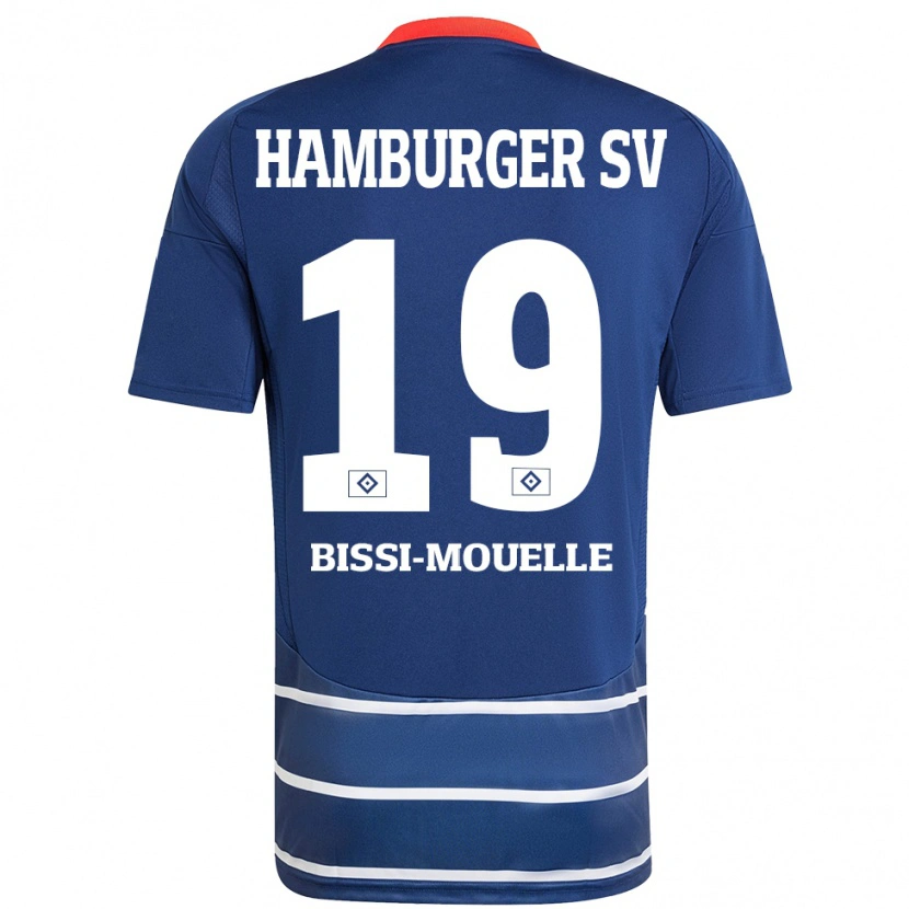 Danxen Kvinder Jason Bissi-Mouelle #19 Mørkeblå Udebane Spillertrøjer 2024/25 Trøje T-Shirt