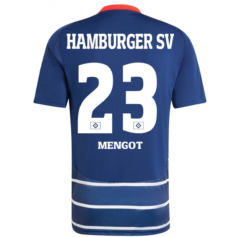 Danxen Kvinder Ayukayoh Mengot #23 Mørkeblå Udebane Spillertrøjer 2024/25 Trøje T-Shirt