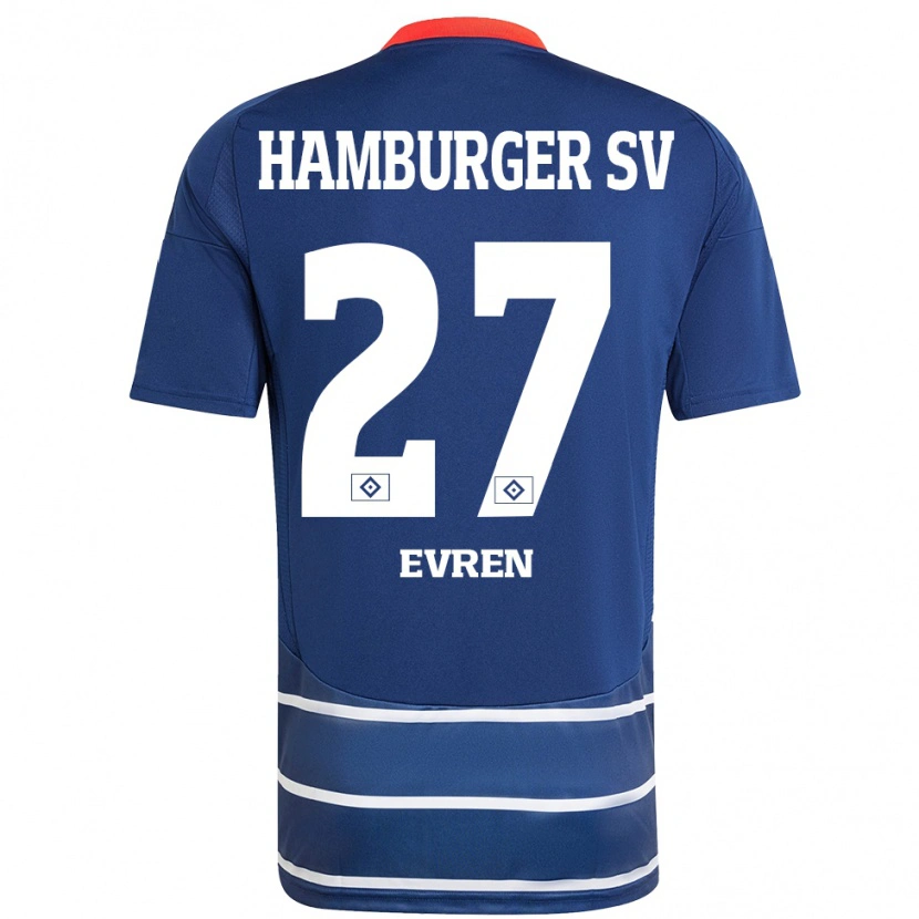 Danxen Kvinder Batuhan Evren #27 Mørkeblå Udebane Spillertrøjer 2024/25 Trøje T-Shirt