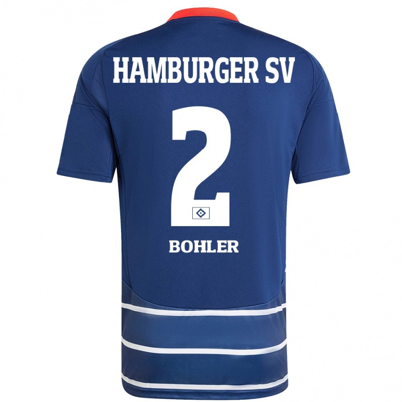 Danxen Kvinder Annaleen Böhler #2 Mørkeblå Udebane Spillertrøjer 2024/25 Trøje T-Shirt