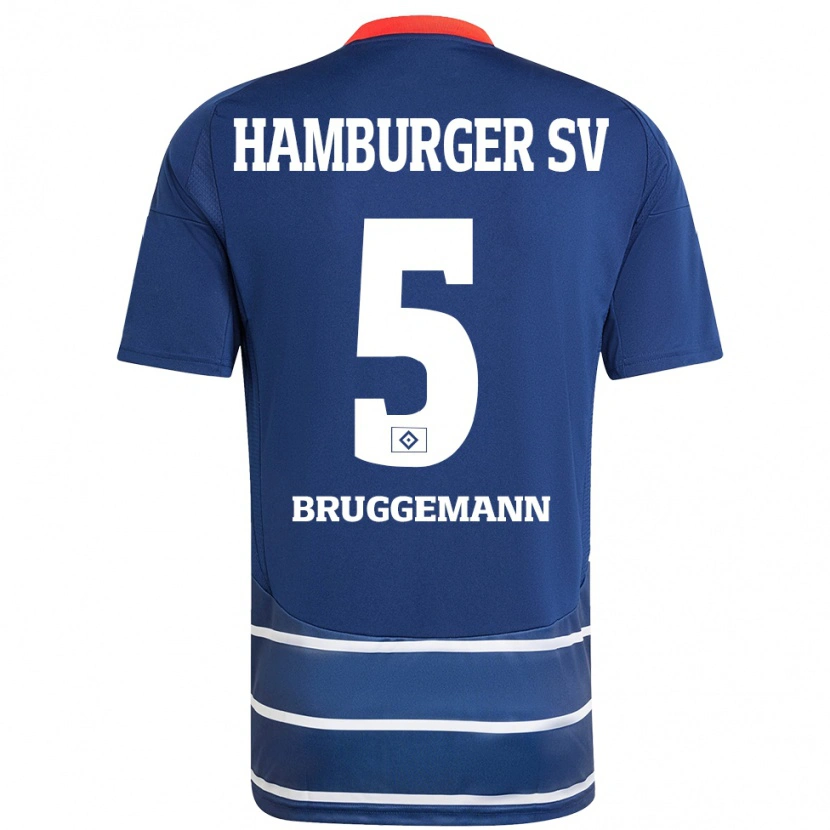 Danxen Kvinder Nina Brüggemann #5 Mørkeblå Udebane Spillertrøjer 2024/25 Trøje T-Shirt